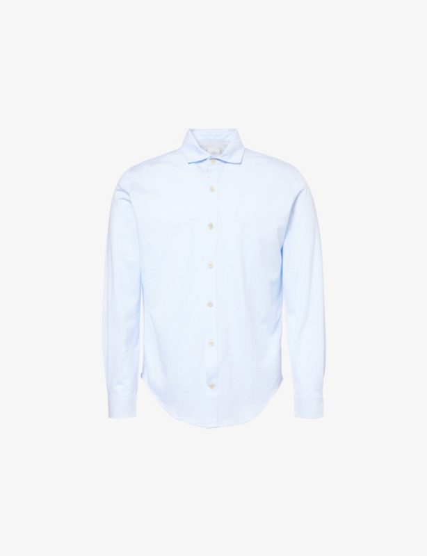 Long-Sleeve Regular-Fit Cotton Shirt