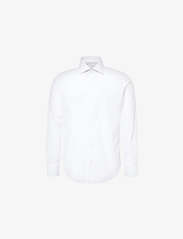 Long-Sleeve Regular-Fit Cotton Shirt