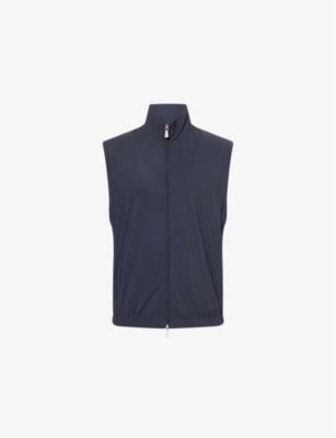 ELEVENTY: High-Neck Two-Zip-Pockets Stretch-Woven Vest