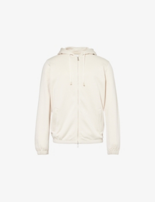 ELEVENTY: Two-Zip-Pockets Elasticated-Trims Cotton-Blend Hoody
