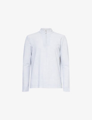 ELEVENTY: Golf Quarter-Zip Stretch-Woven Top