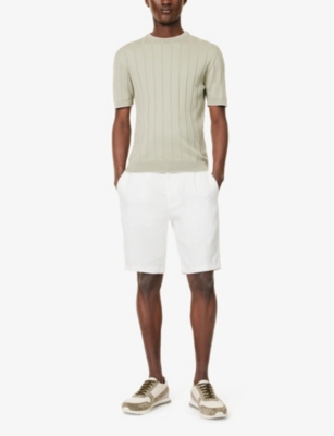 ELEVENTY: Crew-Neck Ribbed-Knit Cotton T-Shirt