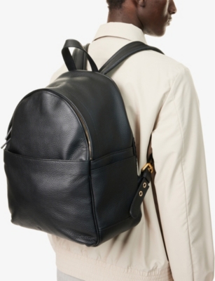 ELEVENTY: Grained Leather Backpack