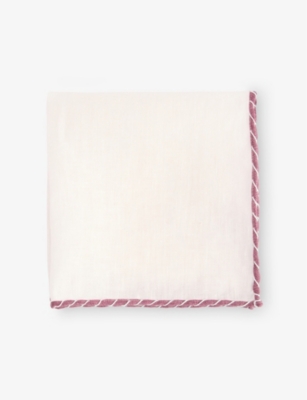 ELEVENTY: Rolled-Edge Linen Pocket Square