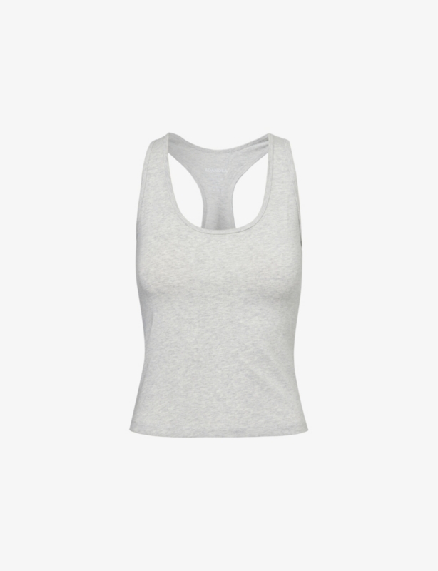 Racer-back sleeveless jersey vest top