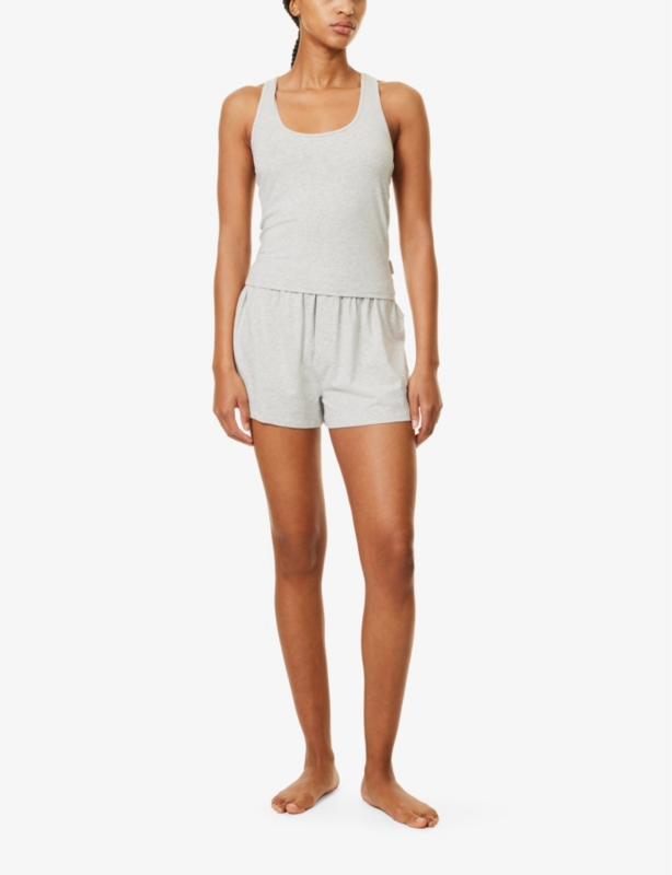 Brand-tab relaxed modal boxer shorts