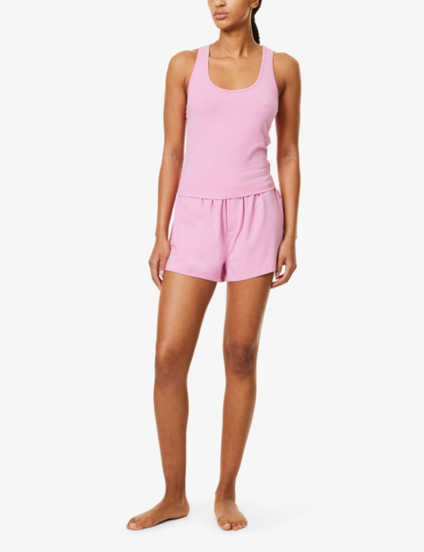 Brand-tab relaxed modal boxer shorts