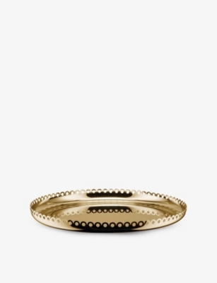 ALESSI: Edges round brass tray