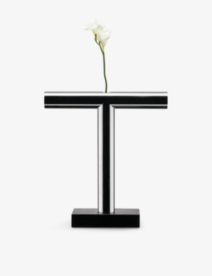 ALESSI: Tronchetto T-bar stainless-steel vase 30,5cm