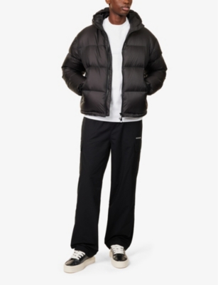 MKI MIYUKI-ZOKU: Hooded zip-pockets relaxed shell-down jacket