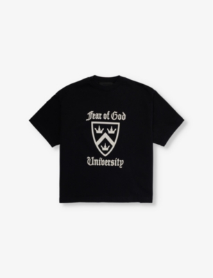 FEAR OF GOD ESSENTIALS: Logo-print short-sleeve cotton-jersey T-shirt 2-16 years