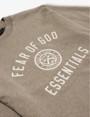 FEAR OF GOD ESSENTIALS: Logo-print long-sleeves cotton-jersey T-shirt 2-16 years
