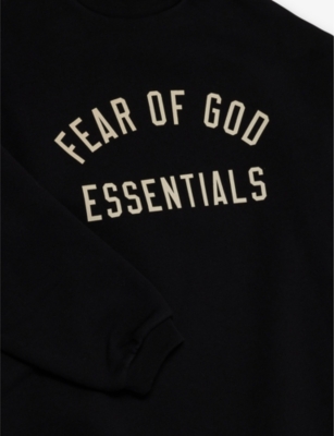 FEAR OF GOD ESSENTIALS: Round-neck rubberised-branding cotton-blend dress 2-16 years