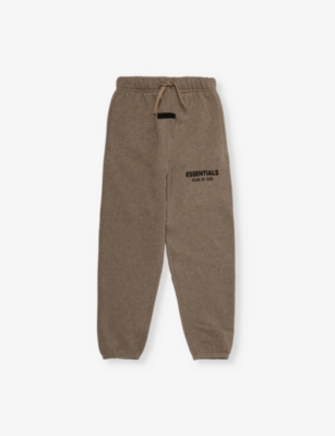FEAR OF GOD ESSENTIALS: Drawstring-waistband brand-print cotton-blend jogging bottoms 14-16 years