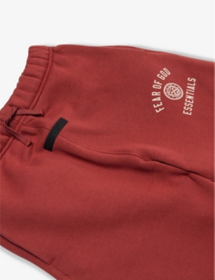 FEAR OF GOD ESSENTIALS: Fleece logo-print cotton-blend jogging bottoms 2-16 years