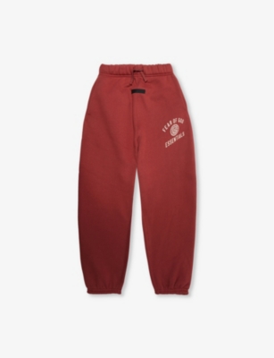 FEAR OF GOD ESSENTIALS: Fleece logo-print cotton-blend jogging bottoms 2-16 years