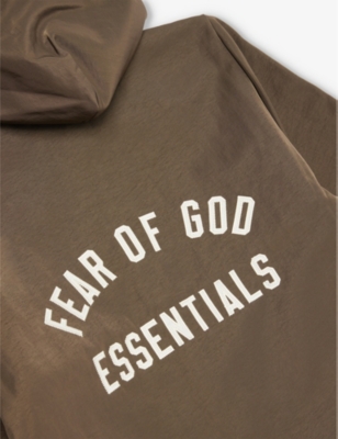 FEAR OF GOD ESSENTIALS: Hooded two-slip-pockets woven jacket 6-16 years