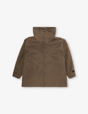 FEAR OF GOD ESSENTIALS: Hooded two-slip-pockets woven jacket 6-16 years