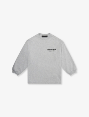 FEAR OF GOD ESSENTIALS: Logo-print long-sleeve cotton-jersey T-shirt 2-16 years