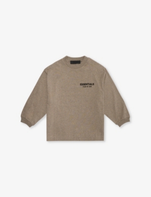 FEAR OF GOD ESSENTIALS: Logo-print long-sleeve cotton-jersey T-shirt 2-16 years