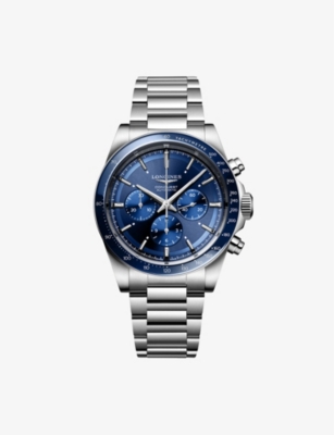 Longines Conquest 42mm Stainless Steel Automatic Watch In Blue