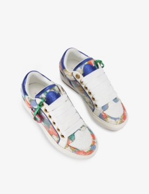 KURT GEIGER LONDON: Southbank Tag Canvas Low-Top Trainers