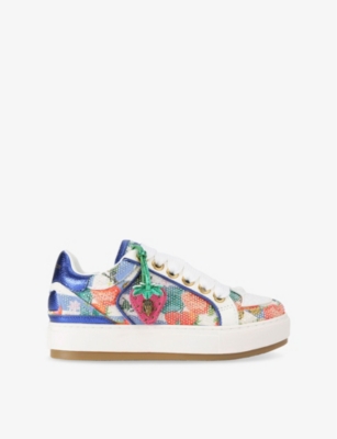 KURT GEIGER LONDON: Southbank Tag Canvas Low-Top Trainers