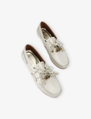 KURT GEIGER LONDON: Chelsea Tie Moccasin Leather Shoes