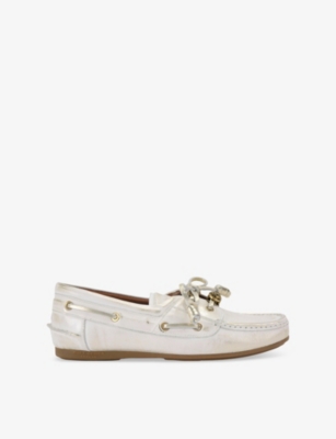 KURT GEIGER LONDON: Chelsea Tie Moccasin Leather Shoes