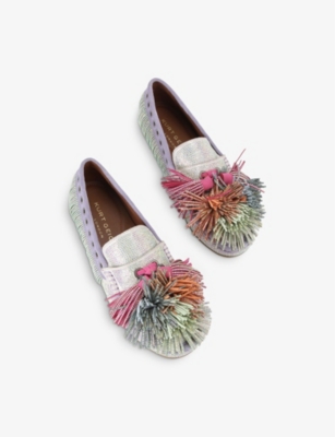 Kurt Geiger Suede Pom-pom Loafers In Mult/other