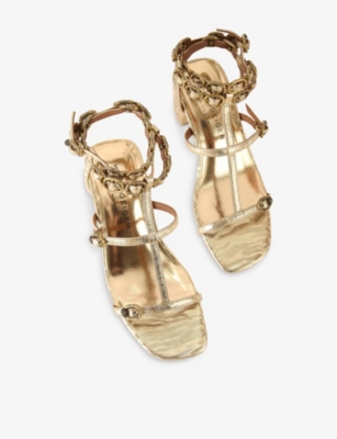 KURT GEIGER LONDON: Regent Leather Heeled Sandals