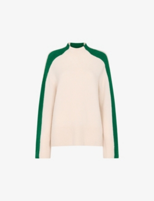 Whistles Omens  Colour-block Knitted Wool-blend Jumper In Multi-coloured