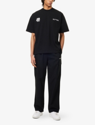 MKI MIYUKI-ZOKU: Abstract Text-Print Cotton T-Shirt