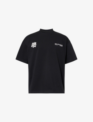 MKI MIYUKI-ZOKU: Abstract Text-Print Cotton T-Shirt
