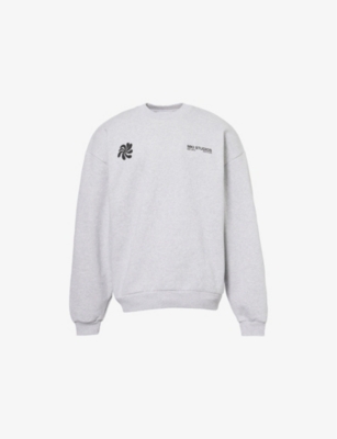 MKI MIYUKI-ZOKU: Abstract Crew-Neck Relaxed-Fit Cotton-Blend Sweatshirt