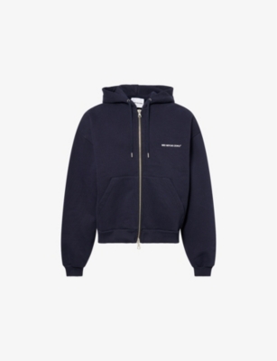 MKI MIYUKI-ZOKU: Uniform Kangaroo-Pocket Relaxed-Fit Cotton-Blend Hoody