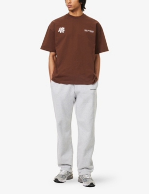 MKI MIYUKI-ZOKU: Abstract Text-Print Cotton T-Shirt
