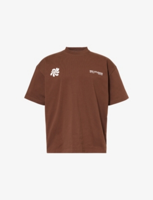 MKI MIYUKI-ZOKU: Abstract Text-Print Cotton T-Shirt