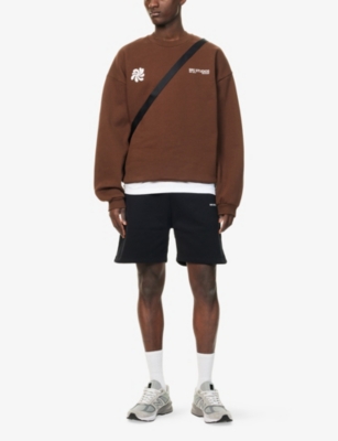 MKI MIYUKI-ZOKU: Abstract Crew-Neck Relaxed-Fit Cotton-Blend Sweatshirt