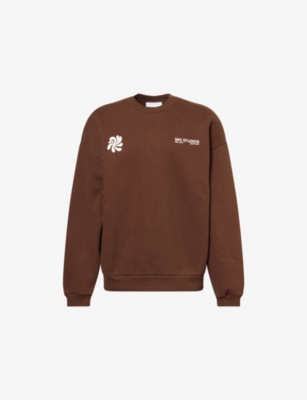 MKI MIYUKI-ZOKU: Abstract Crew-Neck Relaxed-Fit Cotton-Blend Sweatshirt