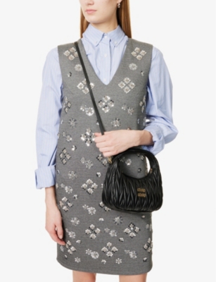 Miu Miu Matelassé Shoulder Bag In Nero