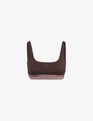 WE ARE TALA: Dayflex Square-Neck Stretch-Nylon Bra