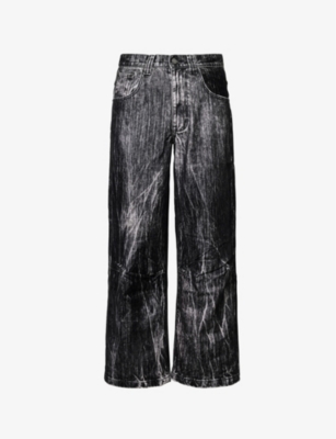 JADED LONDON - Flock Colossus five-pockets wide-leg relaxed-fit cotton ...