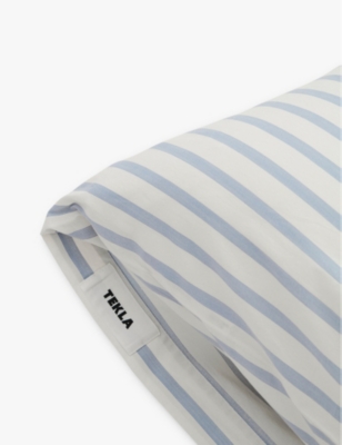 Tekla Percale Double Organic-cotton Pillow Sham 50cm X 75cm Needle Stripes In Needle Stripes