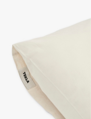 Tekla Percale Double Organic-cotton Pillow Sham 50cm X 75cm Winter White In Winter White
