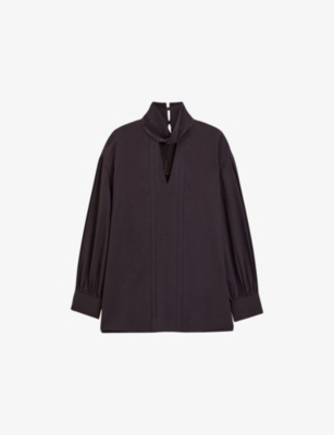 Joseph Rivoli Silk Crepe De Chine Blouse In Aurora