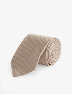 GIORGIO ARMANI: Textured Stripe Silk Tie