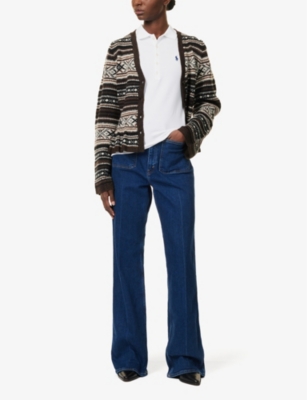 POLO RALPH LAUREN: Julie slim-fit short-sleeve cotton-piqué polo shirt