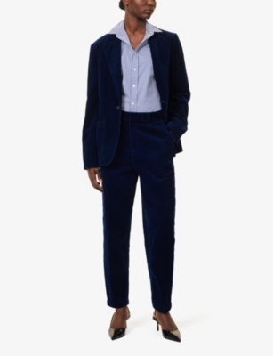 POLO RALPH LAUREN: Brand-embroidery stripe long-sleeve cotton shirt