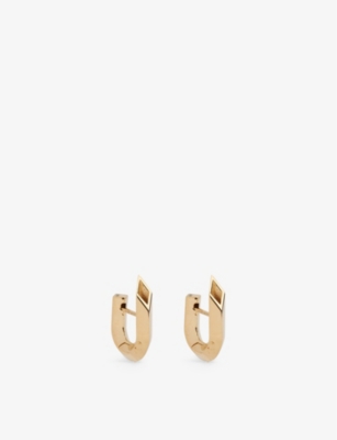 BURBERRY: Hollow Spike yellow-gold plated sterling silver earrings